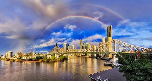 Brisbane With A Rainbow.